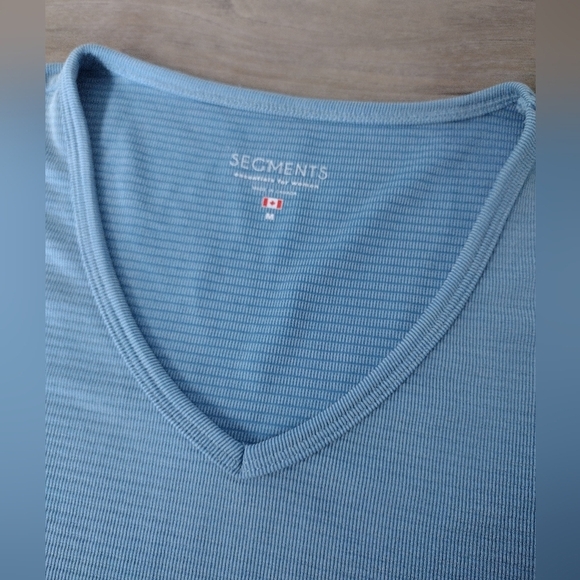 Segments textured modal tencel blend 3/4 sleeve top - Picture 6 of 12